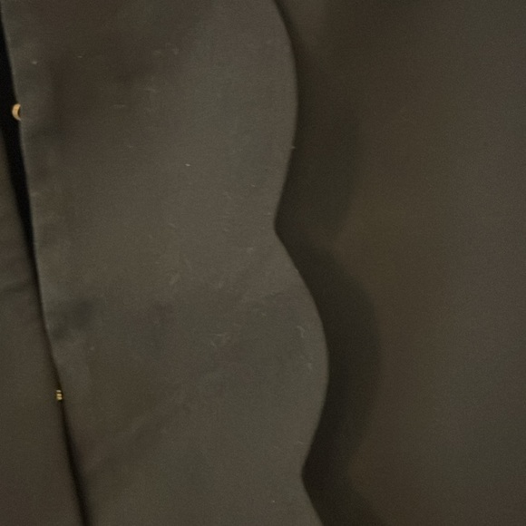 CeCe black blazer jacket with clasp scalloped design long sleeve SZ 12 workwear - Picture 16 of 16